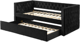 NAUTICA Black Velvet Daybed with Trundle