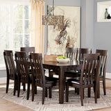 NELA Dark Brown 9 Piece Dining Set