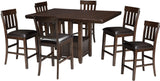 NELA Dark Brown 7 Piece Counter Height Set