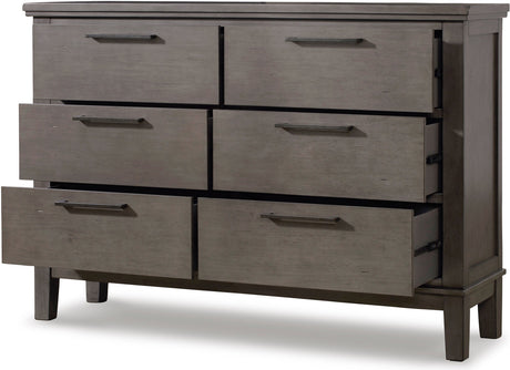 NELA Gray 65" Wide Dresser & Mirror