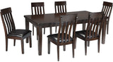 NELA Dark Brown 7 Piece Dining Set