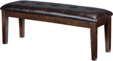 NELA Dark Brown 50" Wide Dining Bench