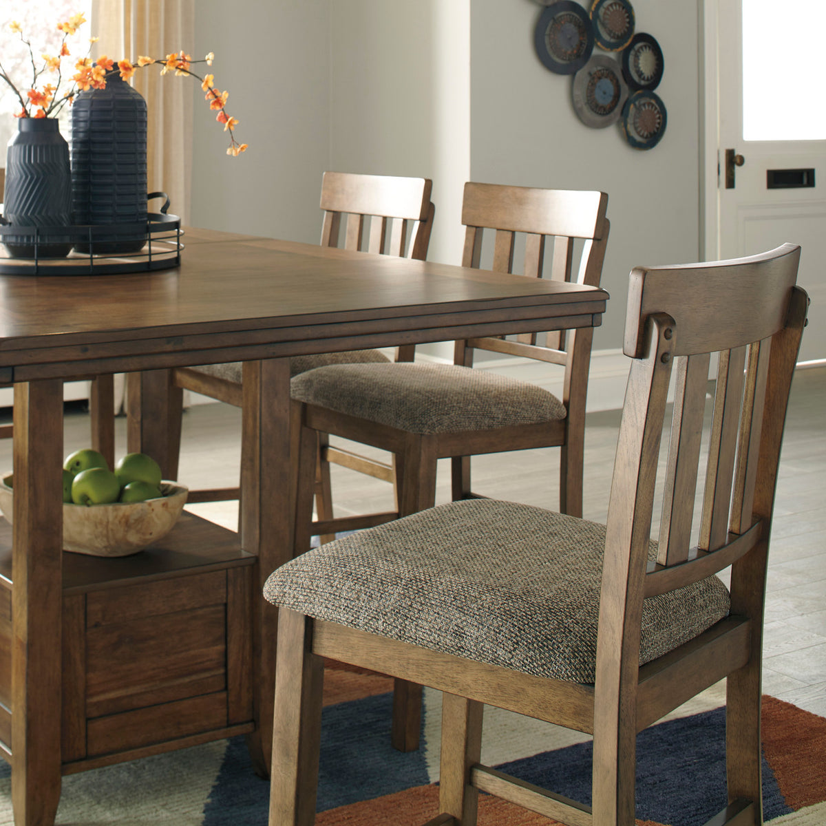 NELA Light Brown 7 Piece Counter Height Set