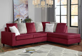 NELLIE Red 105" Wide Reversible Sectional (RTA)
