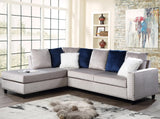 NELLIE Silver 105" Wide Reversible Sectional (RTA)