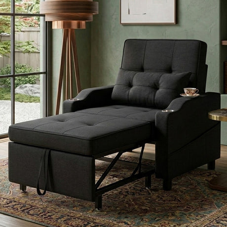 NESTER Black 34" Wide Pop-Up Chair Sleeper