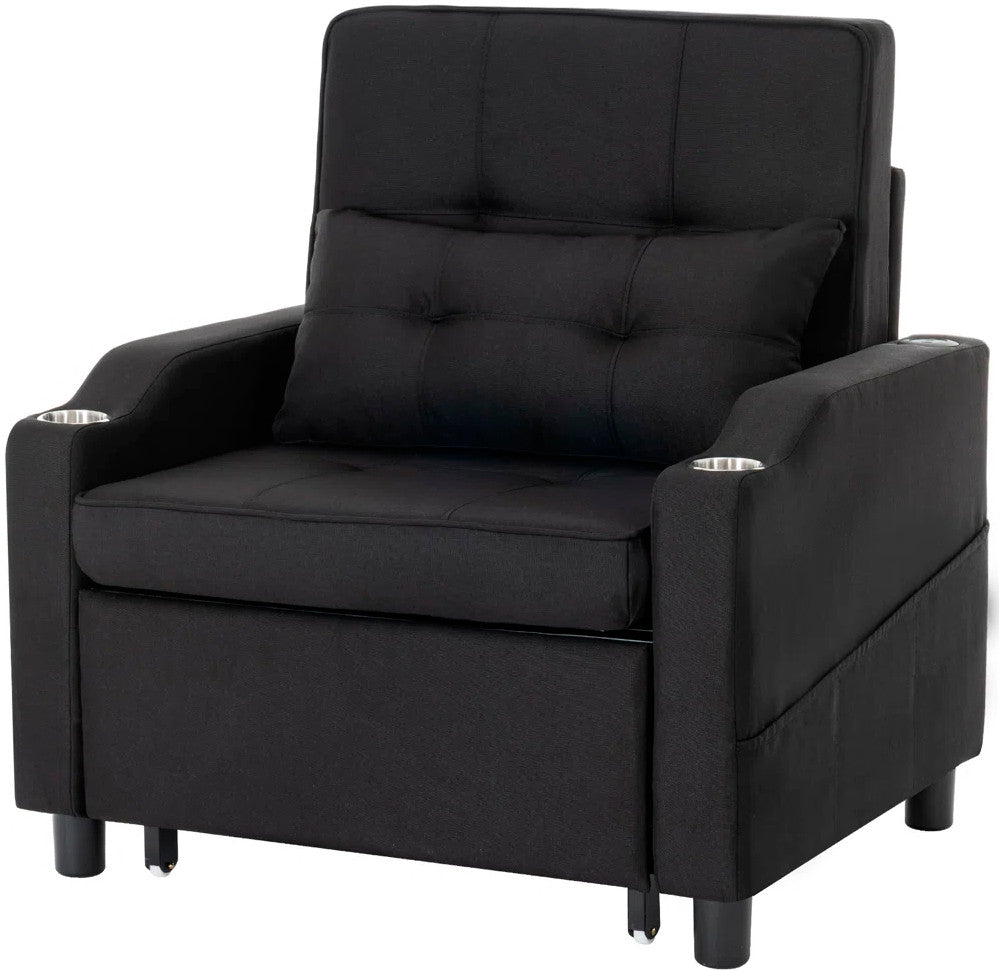 NESTER Black 34" Wide Pop-Up Chair Sleeper
