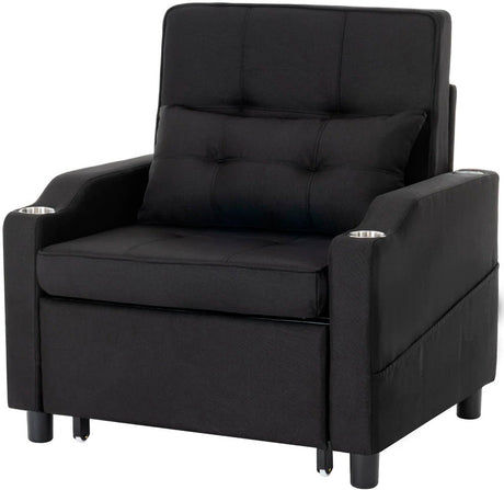 NESTER Black 34" Wide Pop-Up Chair Sleeper