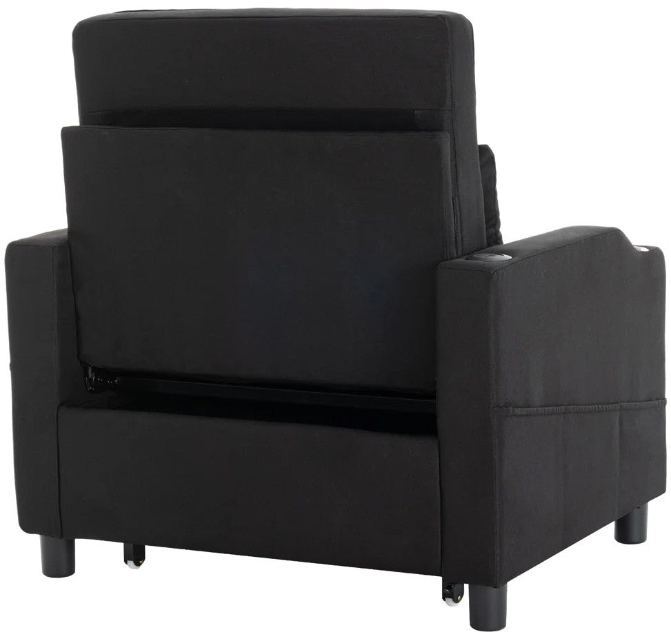 NESTER Black 34" Wide Pop-Up Chair Sleeper