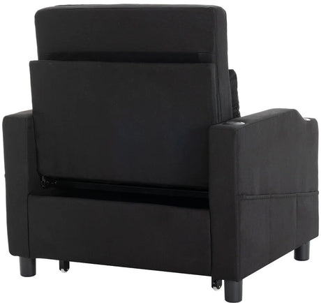 NESTER Black 34" Wide Pop-Up Chair Sleeper