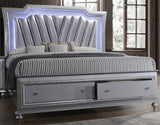 Priscilla Silver Lighted Storage Bed