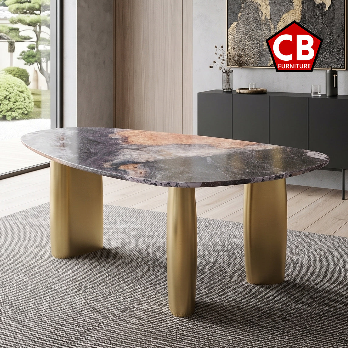 NEWPORT Sintered Stone 78" Wide x 44" Depth Luxury Dining Table