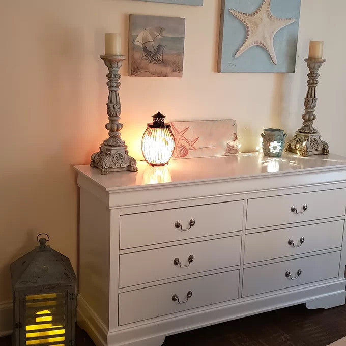 NIMES White 58.3" Wide Dresser