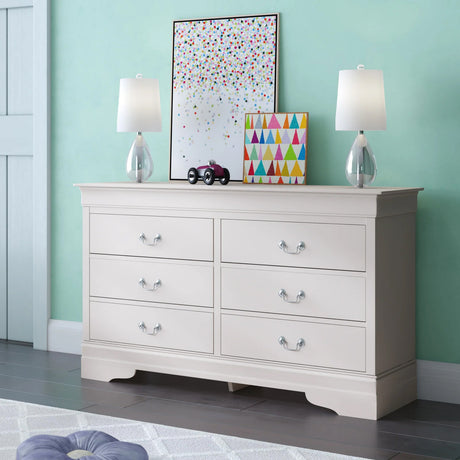 NIMES White 58.3" Wide Dresser