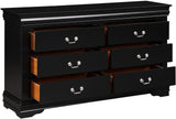NIMES Black 58.3" Wide Dresser