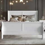 NIMES White 47" Height Sleigh Bed