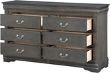 NIMES Dark Gray 58.3" Wide Dresser