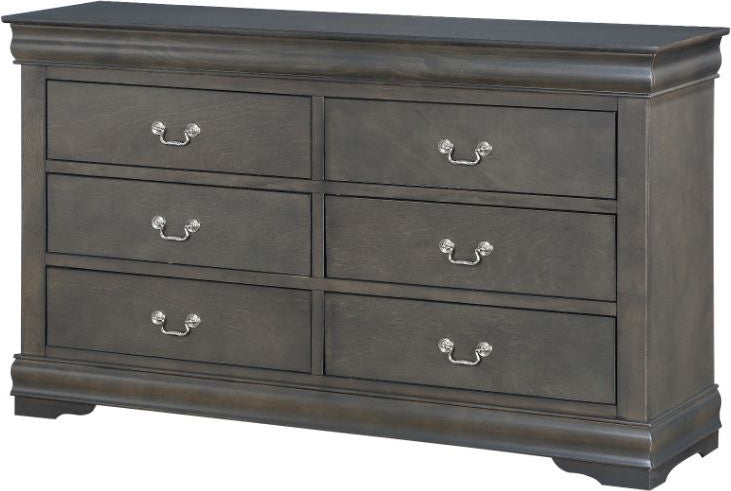 NIMES Dark Gray 58.3" Wide Dresser & Mirror
