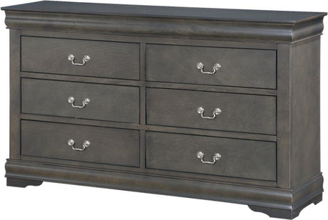 NIMES Dark Gray 58.3" Wide Dresser & Mirror