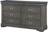 NIMES Dark Gray 58.3" Wide Dresser