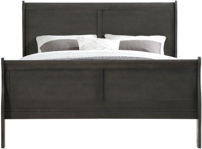 NIMES Dark Gray 47"H Sleigh Bed
