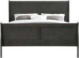 NIMES Dark Gray 47"H Sleigh Bed