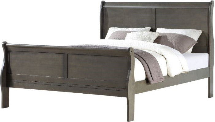 NIMES Dark Gray 47"H Sleigh Bed