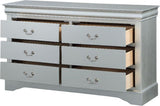 NIMES Silver 58.3" Wide Dresser & Mirror
