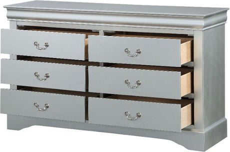 NIMES Silver 58.3" Wide Dresser & Mirror