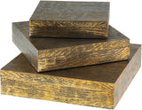 NIVIS Brass 13" Wide 3 Piece Storage Box Set