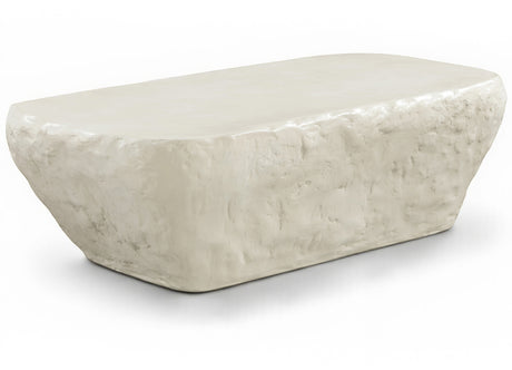 NISTINA Greige Smooth Concrete 53" x 28" Coffee Table