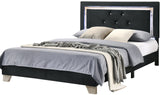 NUNES Black LED Platform Bed