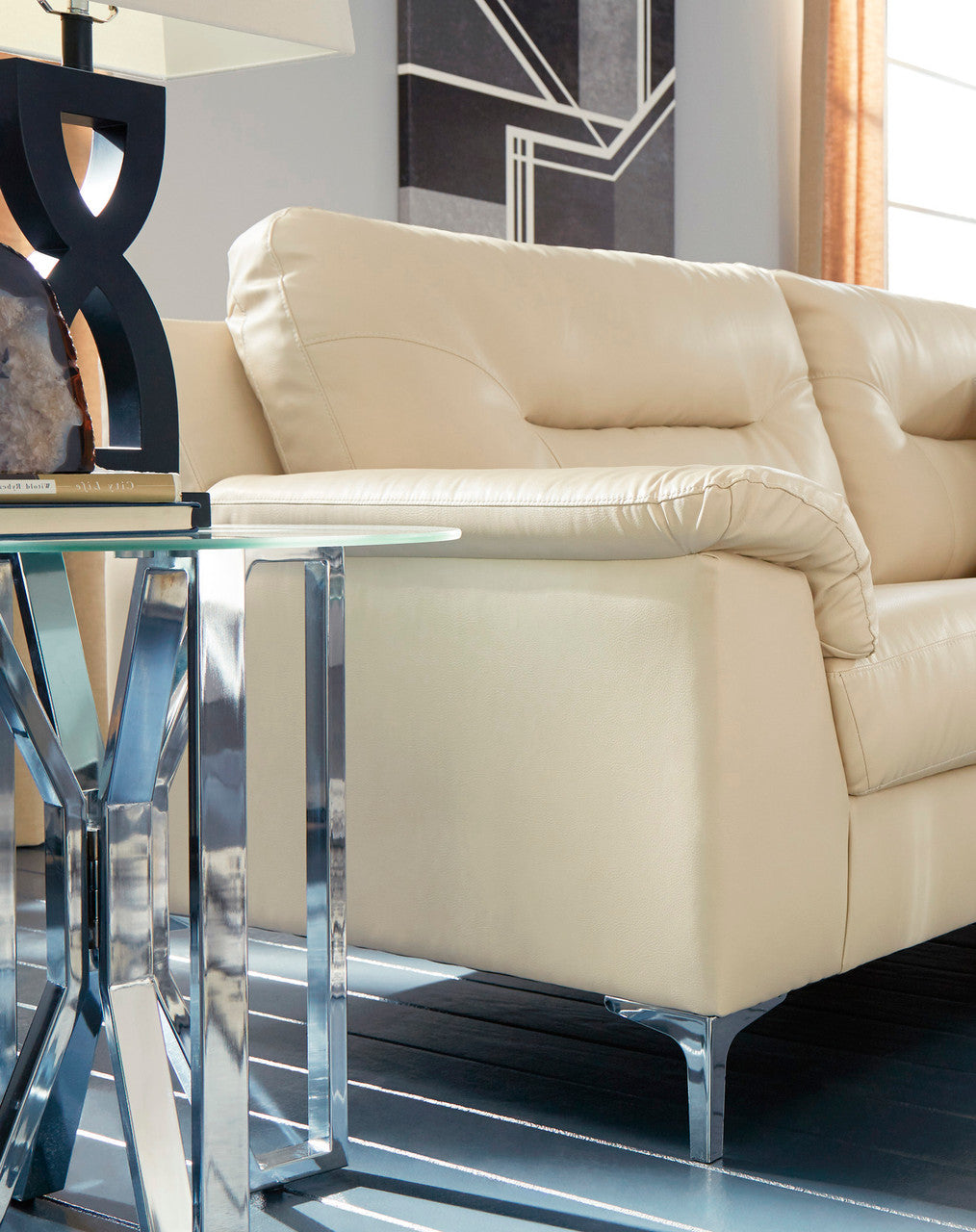 Naya Cream 65" Wide Loveseat