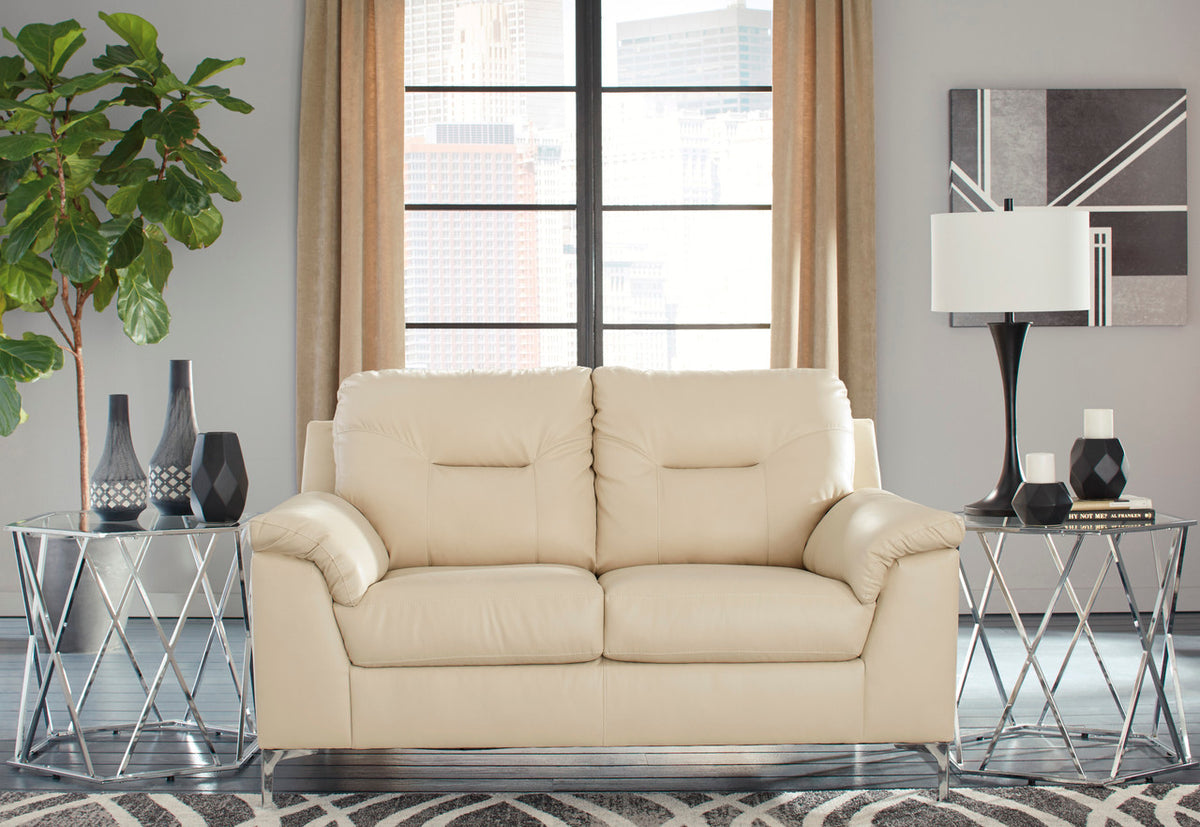 Naya Cream 65" Wide Loveseat
