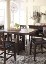 NELA Dark Brown 7 Piece Counter Height Set