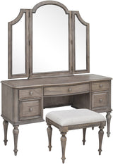 NEWHAVEN Driftwood 54" Wide Vanity & Stool