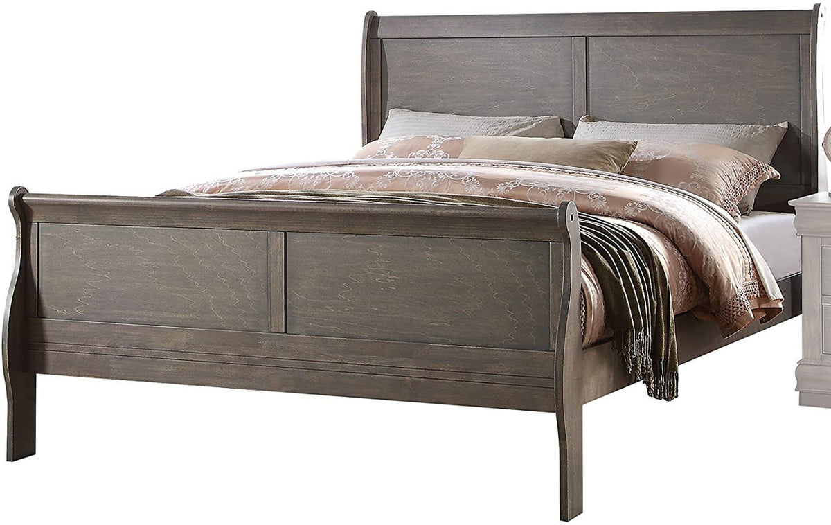 NIMES Aged Gray 47" Height Sleigh Bed