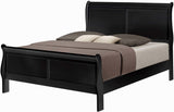 NIMES Black 47" Height Sleigh Bed