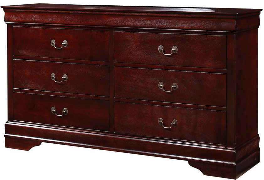 NIMES Cherry 57" x 71" Height Dresser & Mirror