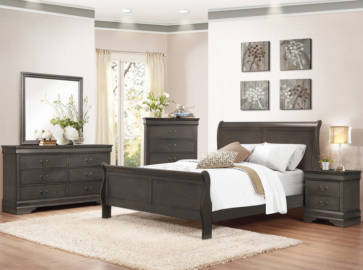 NIMES Gray Bedroom Set