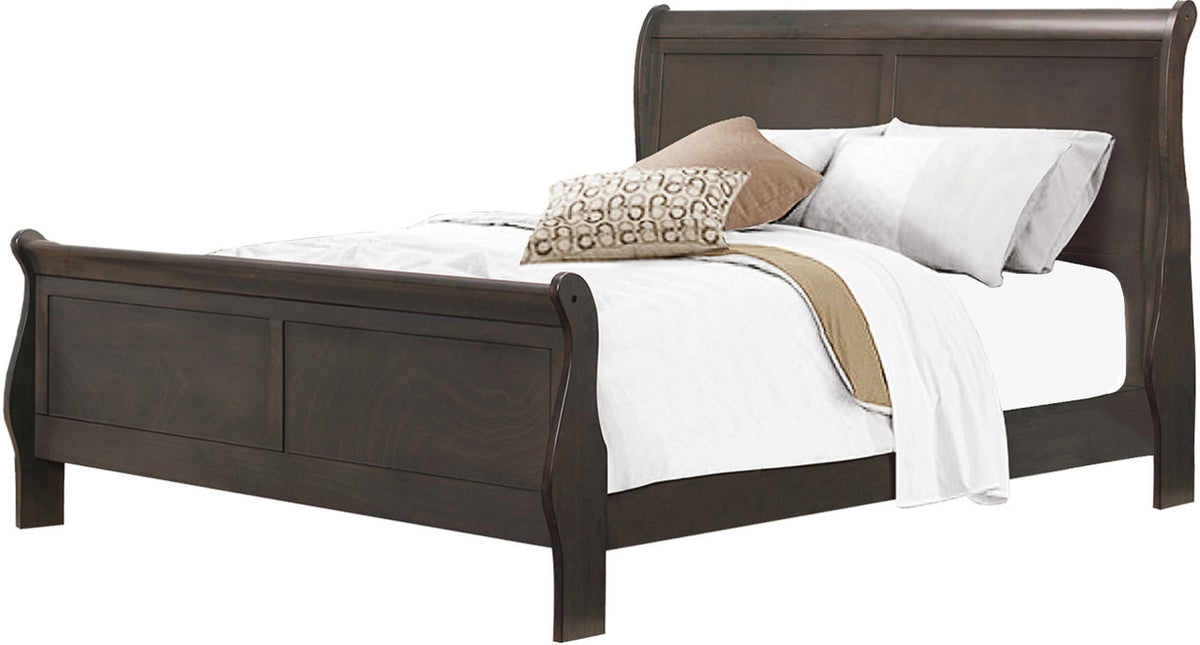 NIMES Dark Gray 47"H Sleigh Bed
