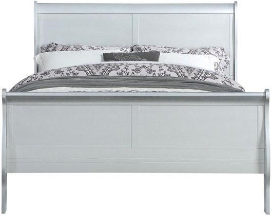 NIMES Silver 47" Height Sleigh Bed