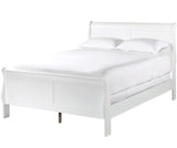 NIMES White 47" Height Sleigh Bed