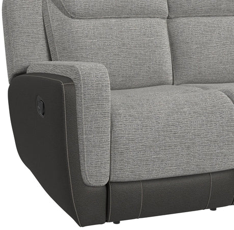 NOUR Gray Fabric Reclining Sofa