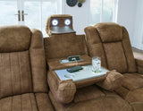 OCTAVO Brown 83" Wide Power Reclining Sofa