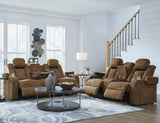 OCTAVO Brown Power Reclining Sofa & Loveseat
