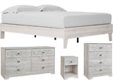 OFELIA White Platform Bedroom (RTA)