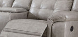 OMEGA Light Gray 110" Wide Reclining Sectional