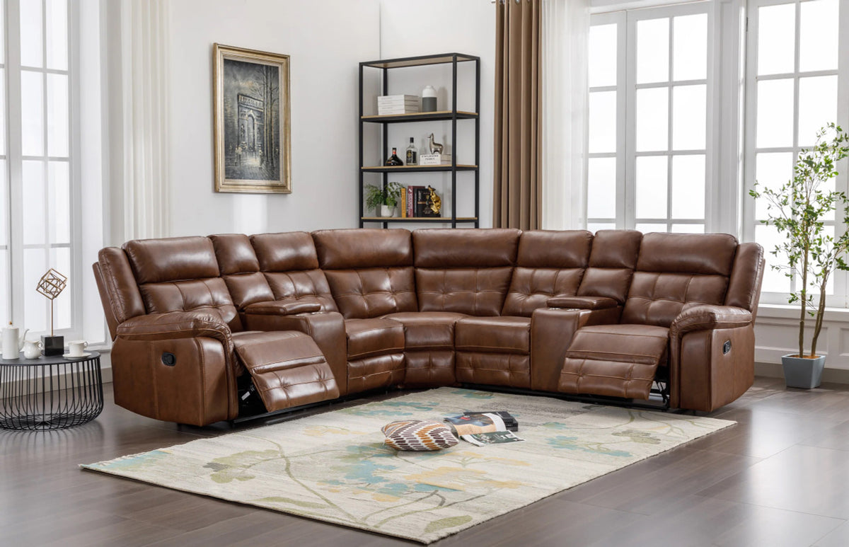 OMEGA Saddle 110" Wide Reclining Sectional