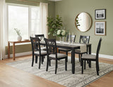 ORBAN Black & Gray 7 Piece Dining Set